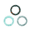 Set van 3 haarelastieken - Blauw