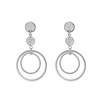 Oorbellen strass rounds - Zilver