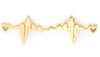Oorknopjes heartbeat stainless steel - Goud