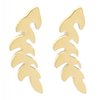 Oorknopjes feather stainless steel - Goud