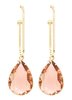 Oorbellen kristal dreams - Goud/Champagne roze