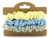 set/3 stoffen haarelastieken - Blauw/geel