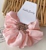 Scrunchie -  streep effect - Roze