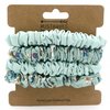 Set/4 stoffen haarelastieken - Licht Blauw