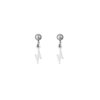 Oorbellen lightning - Zilver