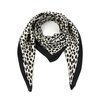 Silky feel sjaal animal - Zwart