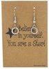 Giftcard oorbellen round - Zilver