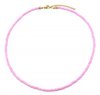 Glass beads ketting roze