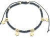 Armbandje golden stars - Zwart