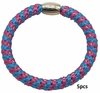 Haarelastieken set/5 - Paars/Blauw