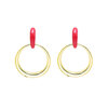 Oorbellen stylish - Rood/Goud