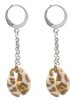 Oorbellen schelp panter - Zilver