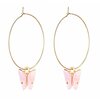 Vlinder hoops - Licht roze