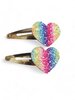 Klik klak speldjes hart - Paars/roze