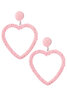 Oorbellen candy heart - Roze