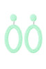 Oorbellen candy oval - Groen