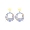 Oorbellen marbeled - Groen/Blauw