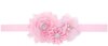 Elastische haarband flowers - Roze