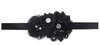 Elastische haarband flowers - Zwart