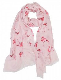 Flamingo sjaal roze