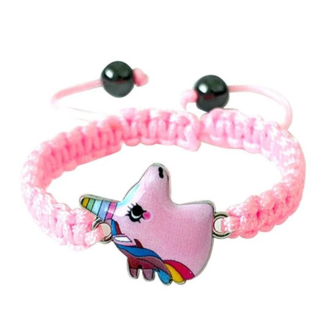 Armband unicorn roze