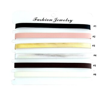 pu leren chokers - Diverse kleuren