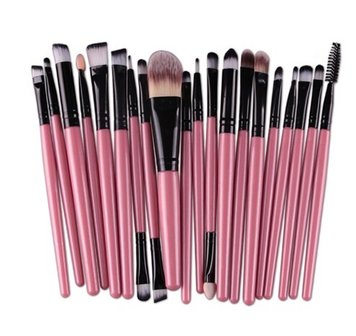 kwasten set roze 20 stuks