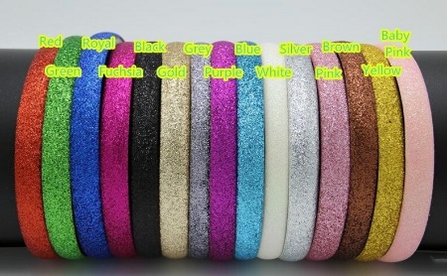 Haarband glitter - verschillende kleuren.
