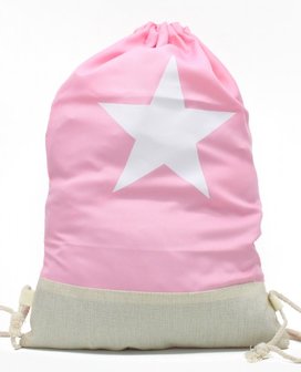 Rugzak / schooltas/ gymtas star - Roze