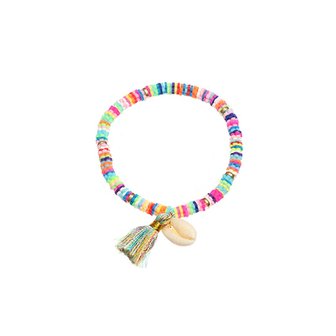 Armband summer  shell/tassel- Multi