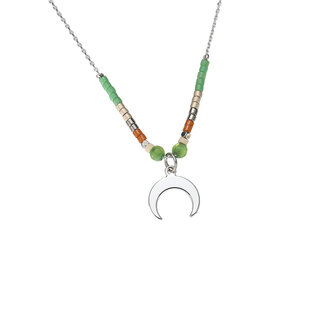 Ketting beaded moon - Groen