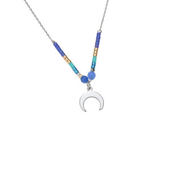 Ketting beaded moon - Blauw