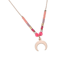 Ketting beaded moon - Roze