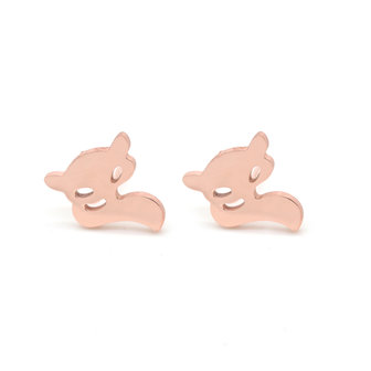 Giftcard met oorbellen - Foxy rose gold