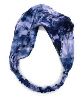 Haarband - Tie dye dark blue