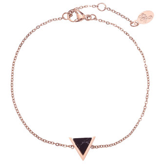 Armband marble triangle - Zwart/Goud