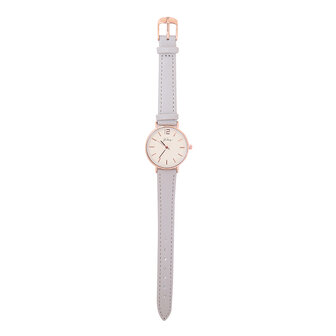 Horloge little time - Grijs/Rose gold