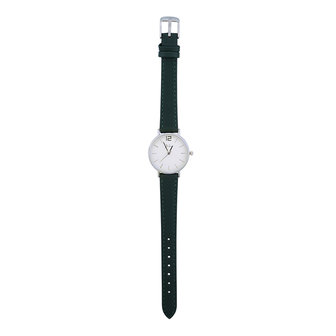 Horloge little time - Groen/Zilver