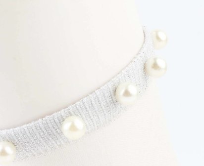 Sokken Pearls and glitter - Zilver