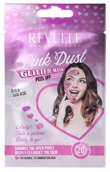Revuele glitter peel off mask - pink dust