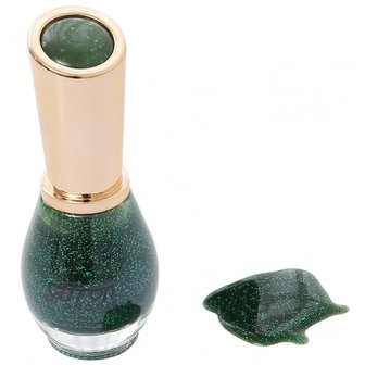 Saffron nagellak - 66 Green glitter