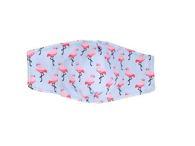 Mondkapje - Grey flamingo