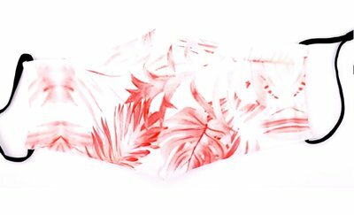 Mondkapje - Pink leaves