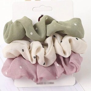 Scrunchie set chiffon dots