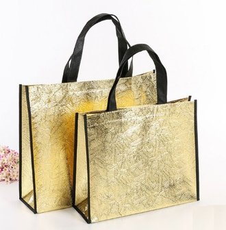 Kleine shopper goud