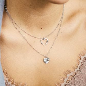 Ketting heart - Zilver