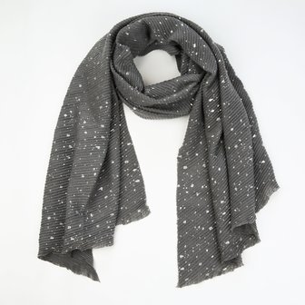 Wintersjaal silver spots - Grey