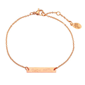 Armband i love you mom - Rose gold