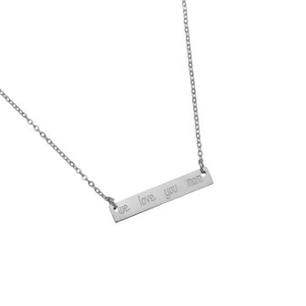 Ketting we love you mom- Zilver