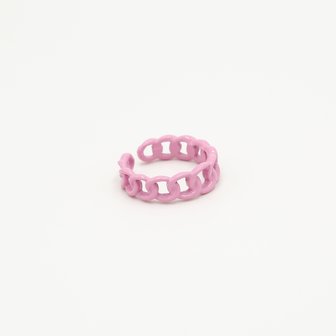 Schakel ring - Roze